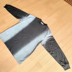 スプレーライン　長袖Tシャツ　グラデーション 長袖 M、L、大きめ　黒系