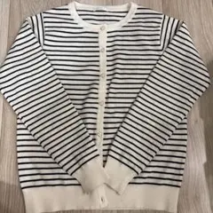 CINEMA CLUB ストライプカーディガン M