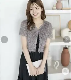 clear≪夏新作≫フリンジショート丈半袖カーディガントップス[CL8547]