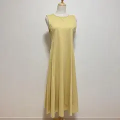 【タグ付き】UNIQLO ウルトラストレッチエアリズムワンピース L イエロー
