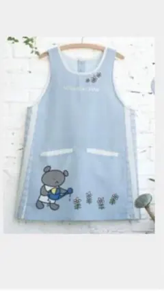 完売品　KOGUMA-CHAN エプロン 水色 花柄 くまのがっこうのサムネイル