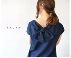SACRA サクラ スラブサージ バックリボン 半袖 ワンピースのサムネイル