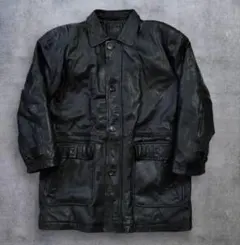 ​【90sヴィンテージ】羊革・本革Lサイズ　カーコート レザージャケット