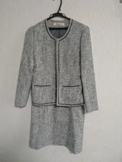 グレー ツイード セットアップ 入卒