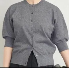 IENA イエナ LEVITAクルーネック カーディガン グレー シルバーのサムネイル