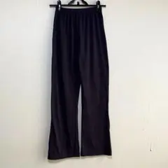 ブラックパンツ ウエストゴム 楽ちんシンプル 薄手着回し抜群160cm