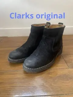 Clarks/クラークス/黒スエード/23.5cm/ショートブーツ