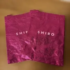 SHIRO ピンク ショップ袋 2枚セット