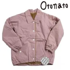 オトナト ピンク×ベージュ リバーシブルブルゾン ボア 140cm 265J06