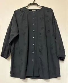 専用‼︎サマンサモスモス3D刺繍クールネックチュニック　ブラック