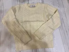 N. クリーム色 長袖ニットセーター M