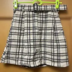 earth music&ecology アイボリー 白 台形スカート ミニスカ