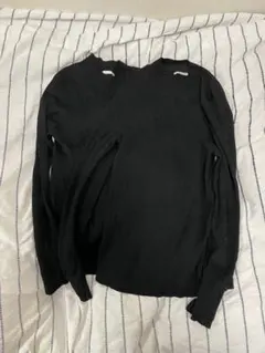 GU リブハイネックニット　ブラック　2枚セット