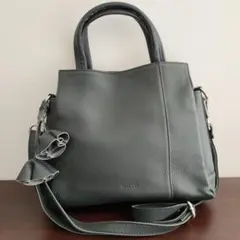 ほぼ未使用 バルコス 本革 2way ハンドバッグ ショルダーバッグ レザー