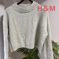 H&M ビジュー付きセーター
