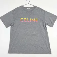 セリーヌ CELINE メンズ グレー ロゴTシャツ Mサイズ - メルカリ