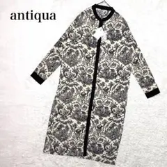 新品未使用 アンティカ シャツワンピース トワルドジュイ風 総柄 レトロ F