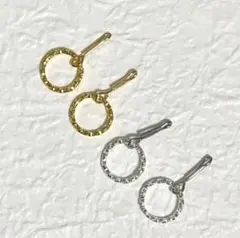 リカちゃんデザインリングピアス2点セット