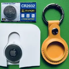 【新品未使用】Apple AirTag本体1個+説明書+橙ケース