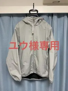 【ユウ様 専用】GU ウィンドプルーフシェルパーカ ライトグレー L