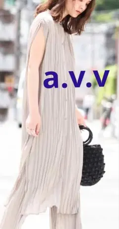 a.v.v　ワッシャープリーツシアーワンピース