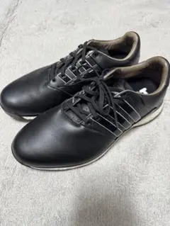 adidas スパイクレスゴルフシューズ　28cm レザー　黒