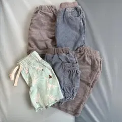80〜90cm 男の子 半ズボン 5点 まとめ売り 保育園 お着替え用 訳あり