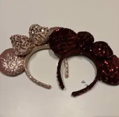 ミニーマウス カチューシャ 2点セット