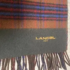 LANCEL ブラウンチェックマフラーのサムネイル