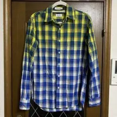 グラデーション コットン チェックシャツ 15 1/2 カナダ製