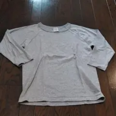 Champion　T1011 七分袖　ロンT　Tシャツ　S　グレー USA