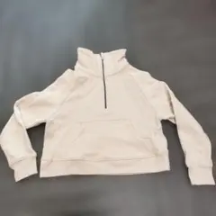 ハイネック ジッパートレーナー サムホール ポケット付き L ショート丈