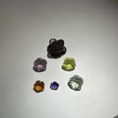 クオーツ　フラワーカット6石セット