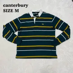 美品　カンタベリー　canterbury 長袖　ラガーシャツ　ポロシャツ　M
