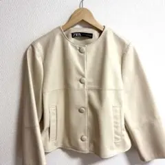 ZARAショートレザー調ジャケットXS