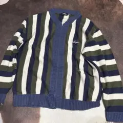 XLARGE ストライプ ジップアップ カーディガン XLのサムネイル