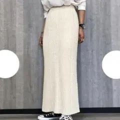 PAGEBOY ページボーイ　スカート　リブケーブルニットスカート　ロング