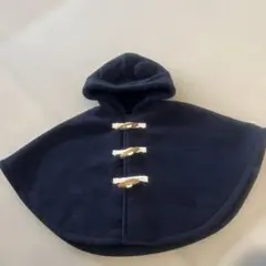 HOT BISCUITS 耳付きネイビー フリースポンチョ