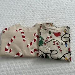 クリスマス柄　トレーナーとロンTセット