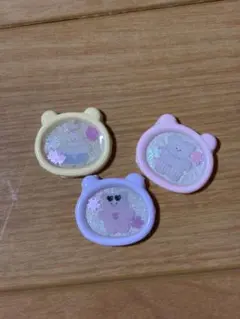 クマデザインぷっくりシール3個セット