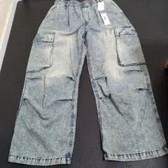 WEGOデニムイージーワイドカーゴパンツ