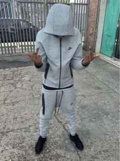 希少 NIKE テックフリース セットアップ グレー Drill メンズM 上下