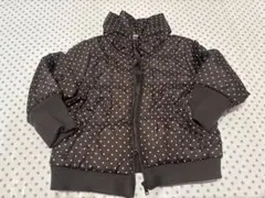ダウンジャケット　90㎝　ドット柄