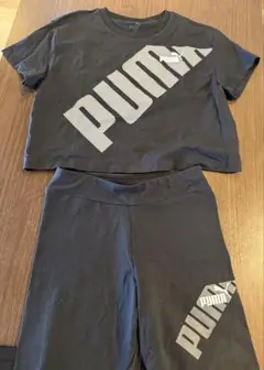 PUMA クロップトップとレギンスセット ブラック