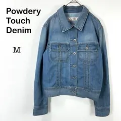 【PowderyTouchDenim】デニムジャケット Gジャン 薄手 春服 M