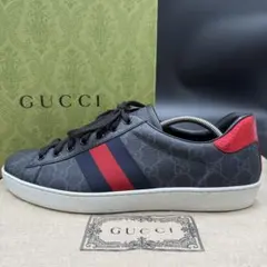 美品✨ グッチ GGスプリーム シェリーライン メンズ スニーカー 28cm相当