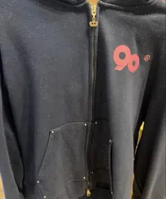 9090girl 90Logo Glitter Zip Hoodie