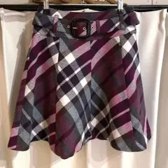 バーバリー　Burberry チェック　フレアスカート　ミニスカート