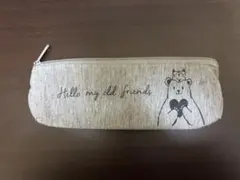 クマのイラスト付きペンケース 筆箱