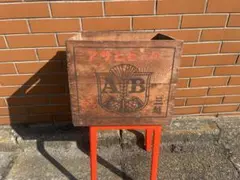 レトロ！【アサヒビール】 ＡＢロゴ アサヒゴールド＆三越 木箱 贈答用 超希少